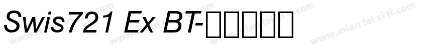 Swis721 Ex BT字体转换